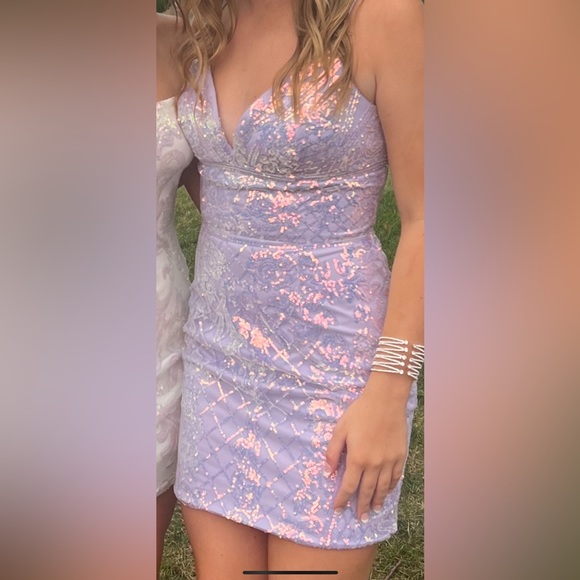 Gipper Prom Lilac Homecoming Dress - Picture 3 of 4